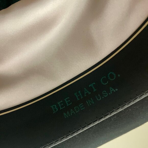 Brand New with Tags Authentic Vintage Western Cowboy Hat Black Wool 7" - Picture 5 of 8